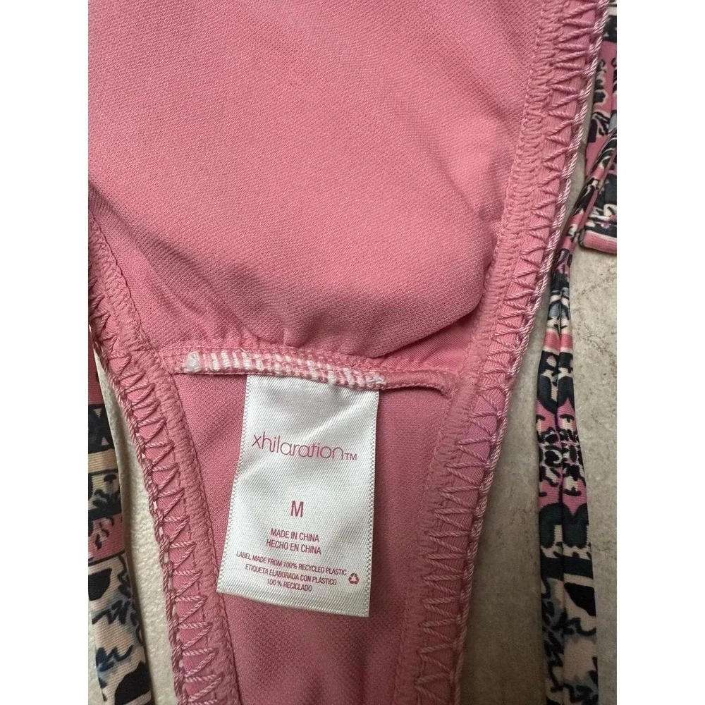 Xhileration pink bikini top and bottom,‎ size medium